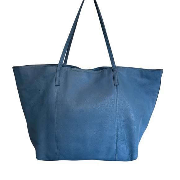HOBO Kingston Pebbled Leather Convertible Tote Bag Blue Slouchy Hobo Purse - Picture 7 of 15